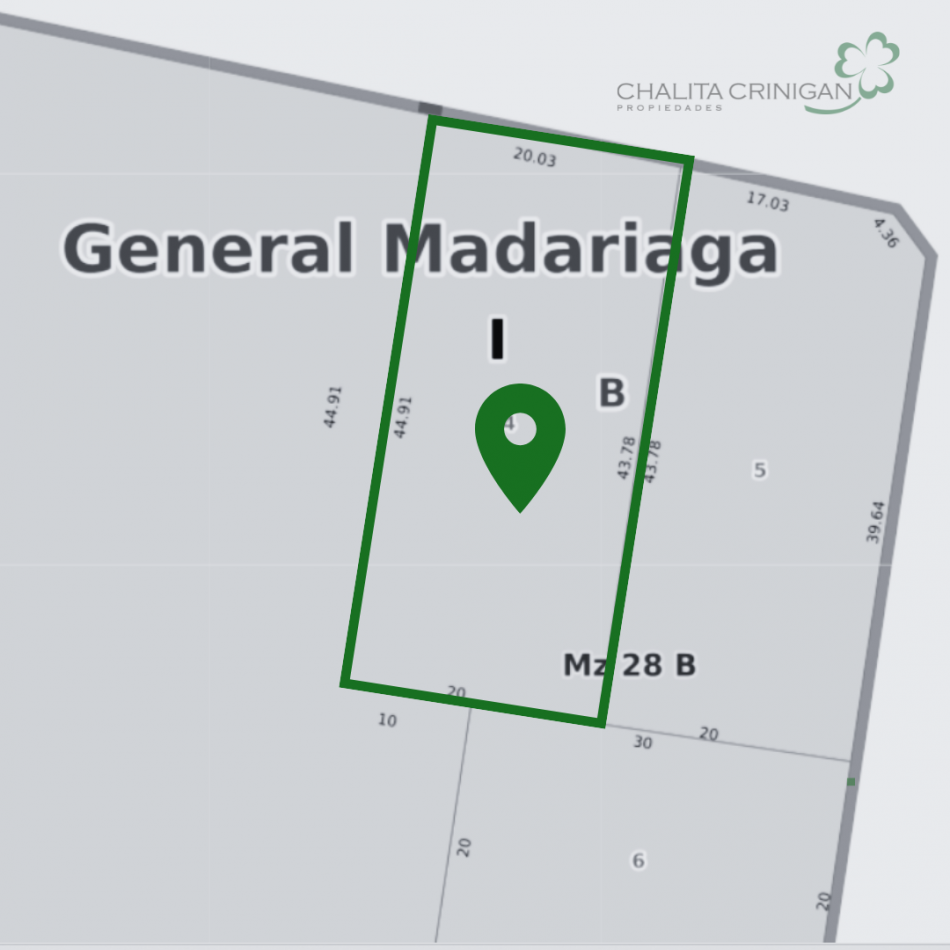 ¡VENTA! Gral. Madariaga, Bs. As.  Te presentamos este espectacular lote unifamiliar en zona residencial, rodeado de construcciones de gran nivel y un entorno de tranquilidad.