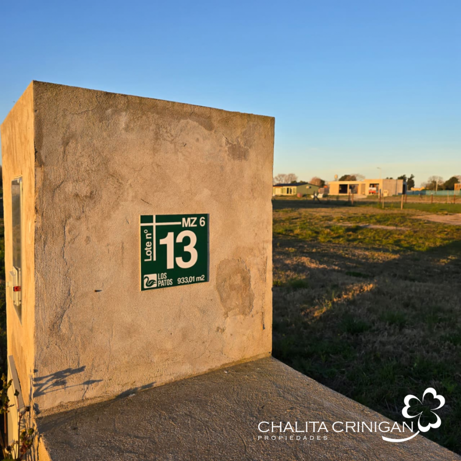 ¡VENTA! Gral. Madariaga, Bs. As. Terreno ubicado en Barrio Los Patos, una zona tranquila y en crecimiento.