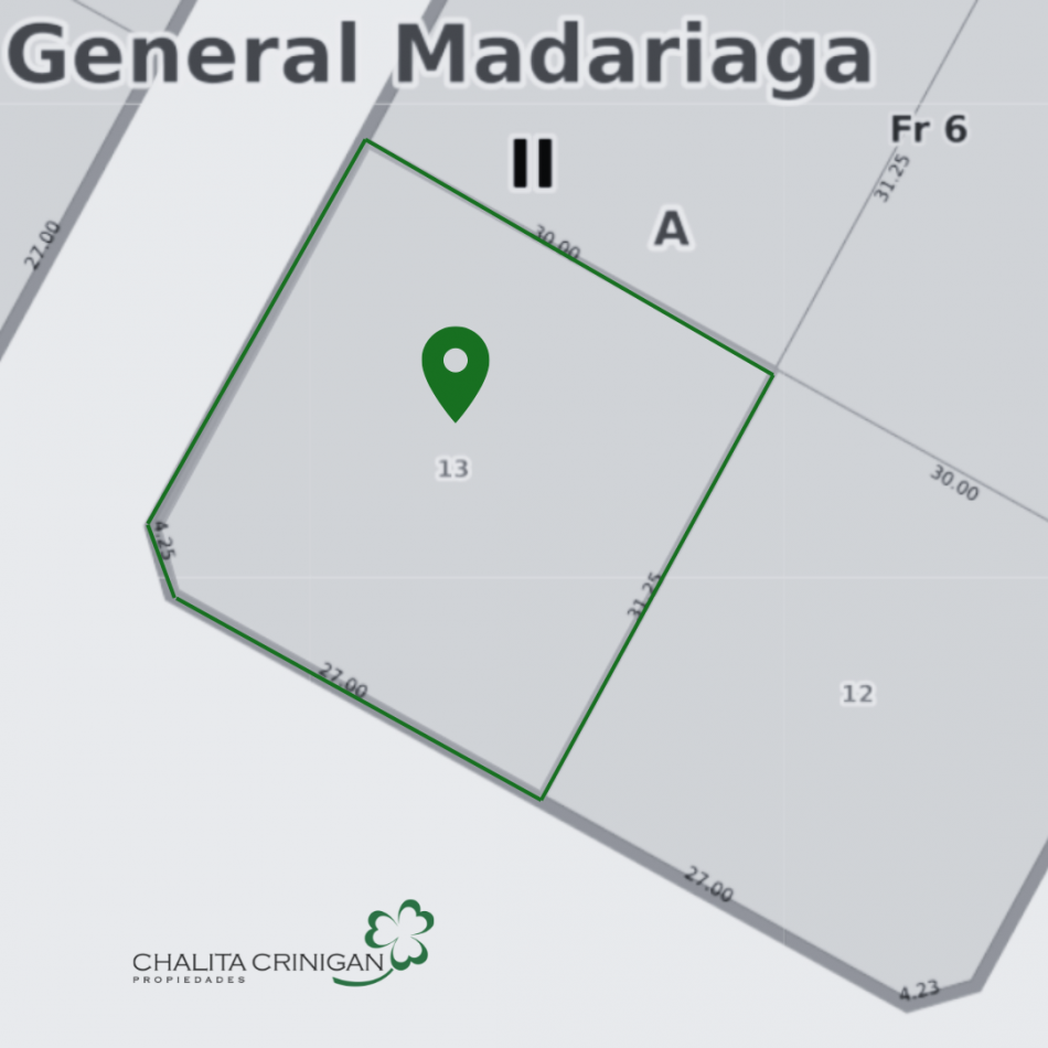 ¡VENTA! Gral. Madariaga, Bs. As. Terreno ubicado en Barrio Los Patos, una zona tranquila y en crecimiento.