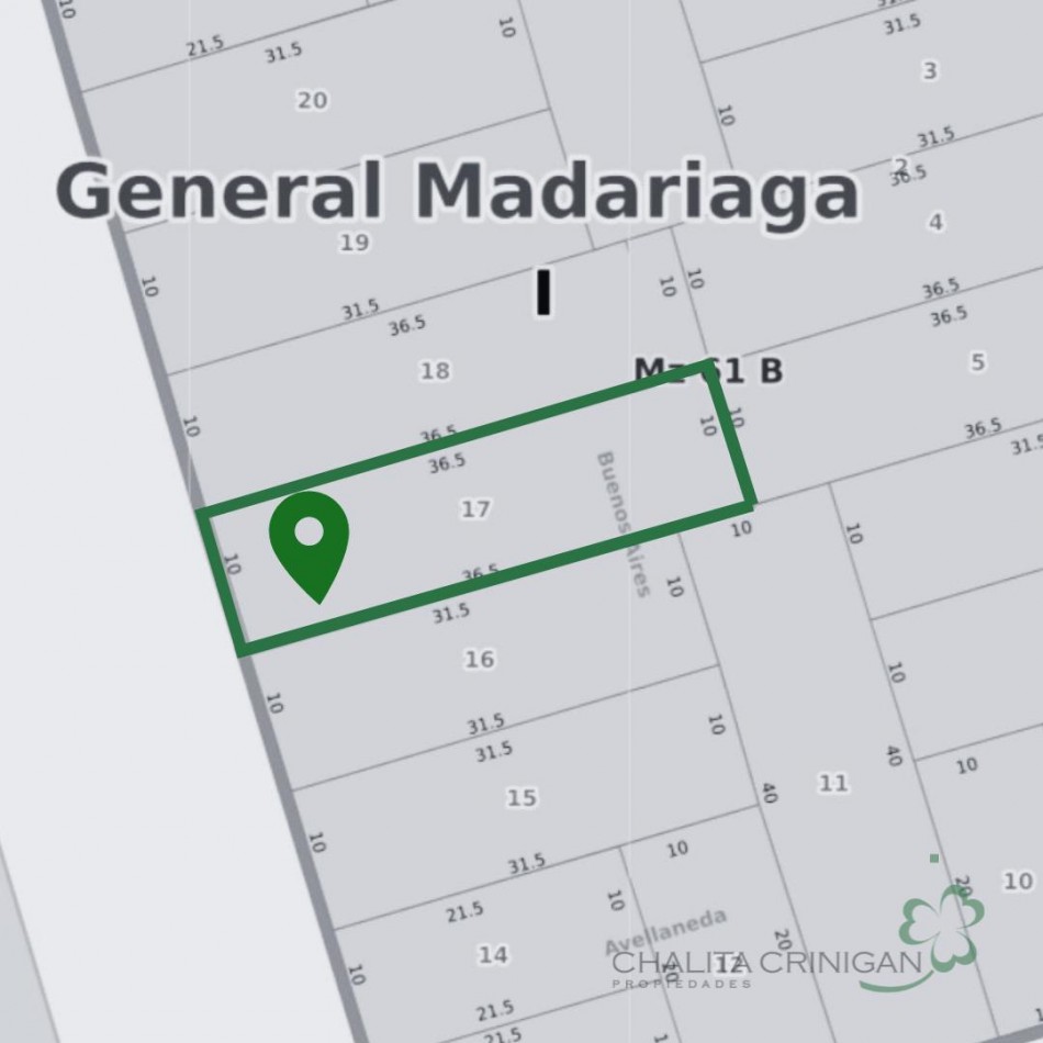¡VENTA! Gral. Madariaga, Bs. As. Lote sobre arteria principal